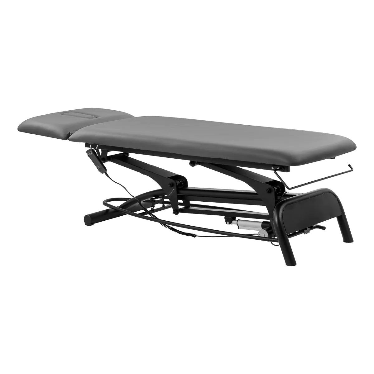 Balance Novus 2 Electric Massage & Physiotherapy Bed Grey - full product view at an angle on a white background