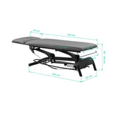 Balance Novus 2 Electric Massage & Physiotherapy Bed Grey - close-up showing the headrest, upholstery and adjustment controls