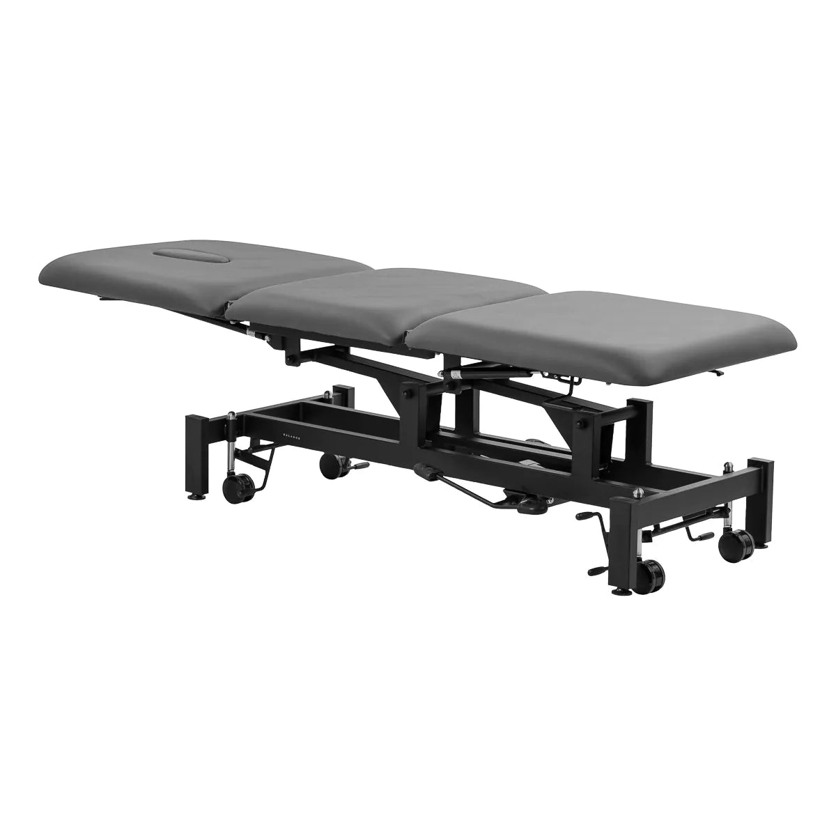 Balance Solidum 3 Hydraulic Massage & Physiotherapy Bed Grey - full product view at an angle on a white background