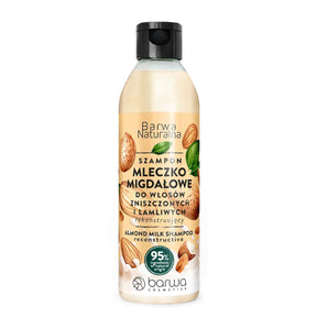 Barwa Almond Milk Reconstructive Hair Shampoo - retail hair-care container isolated on a white background