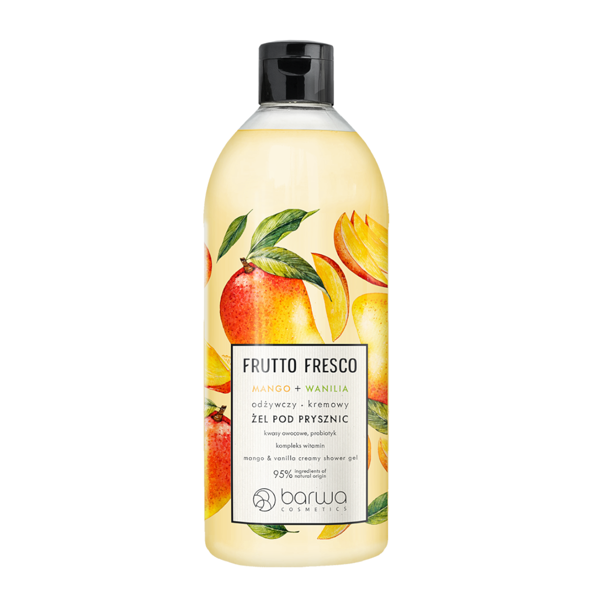 Barwa Frutto Fresco Nourishing Shower Gel Mango & Vanilla - isolated on a white background