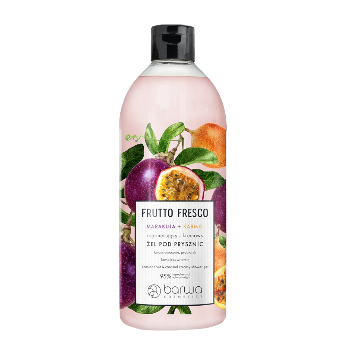 Barwa Frutto Fresco Regenerating Shower Gel Passion Fruit & Caramel - isolated on a white background