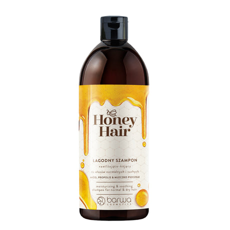 Barwa Honey Hair Moisturising & Soothing Shampoo For Normal & Dry Hair - retail hair-care container isolated on a white background