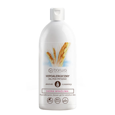Barwa Hypoallergenic Shower Gel with Wheat Extract for Sensitive Skin - isolated on a white background