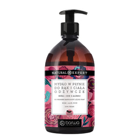 Barwa Natural Expert Nourishing Liquid Soap Rose & Aloe Vera - isolated on a white background