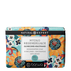 Barwa Natural Expert Regenerating Soap Bar Sunflower & Niacinamide - isolated on a white background