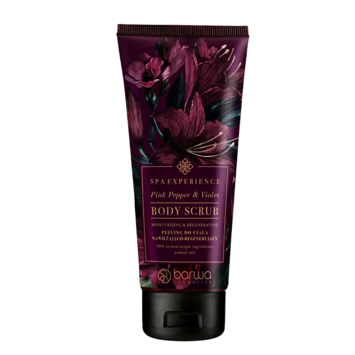 Barwa SPA Experience Moisturising & Regenerating Body Scrub Pink Pepper & Violet - isolated on a white background