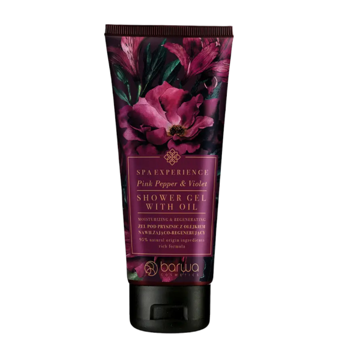 Barwa SPA Experience Moisturising & Regenerating Shower Gel Pink Pepper & Violet - isolated on a white background