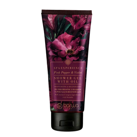 Barwa SPA Experience Moisturising & Regenerating Shower Gel Pink Pepper & Violet - isolated on a white background