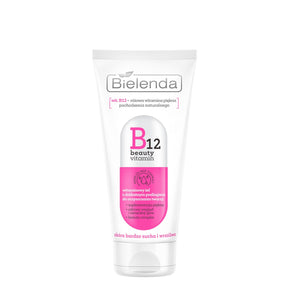 Bielenda B12 Beauty Vitamin Face Cleansing Gel with Peeling (EXP 09/2026) - arranged with the included components on a white background