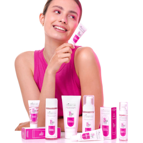 Bielenda B12 Beauty Vitamin Face Cleansing Gel with Peeling (EXP 09/2026) - isolated on a white background
