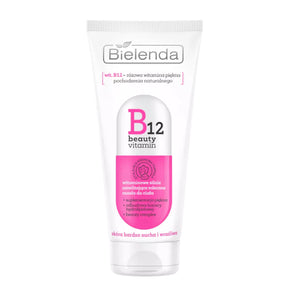 Bielenda B12 Beauty Vitamin Strongly Moisturising Body Butter - arranged with the included components on a white background
