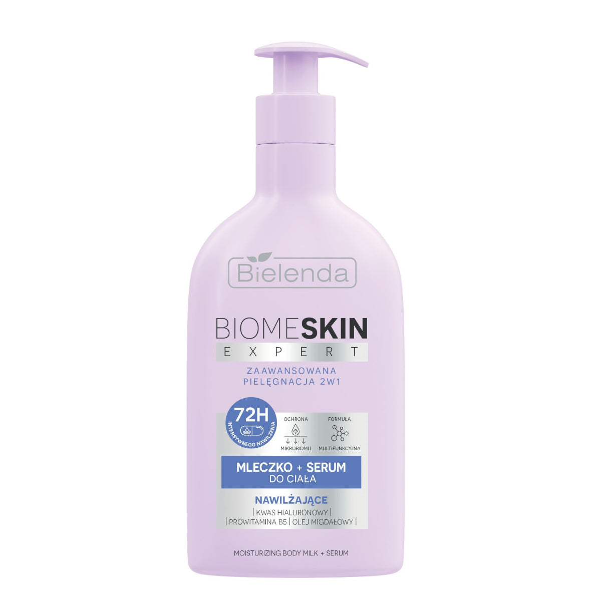 Bielenda Biome Skin Expert Moisturising Body Milk Serum 2-In-1 - isolated on a white background