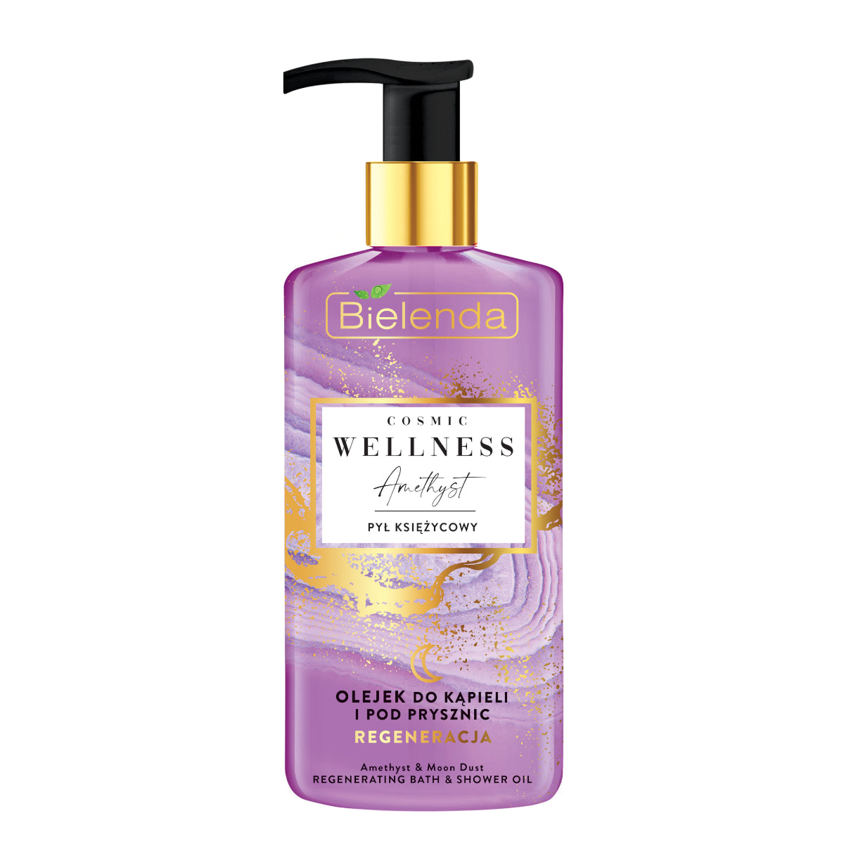 Bielenda Cosmic Wellness Amethyst & Moon Dust Bath & Shower Oil - isolated on a white background