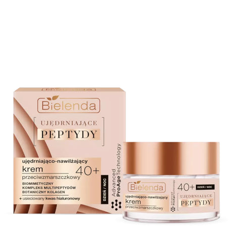 Bielenda Firming Peptides Firming & Moisturising Anti-Wrinkle Cream 40+ - retail packaging on a white background