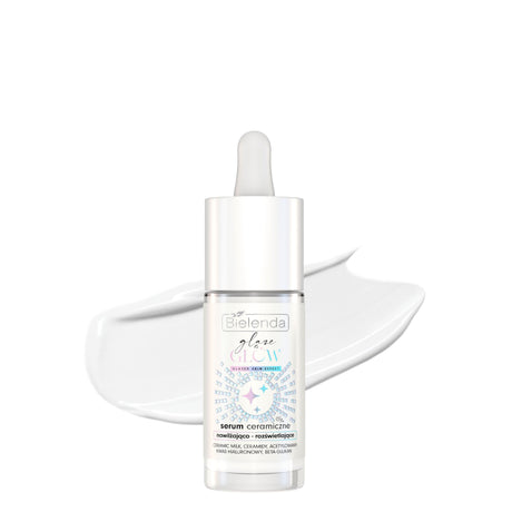 Bielenda Glaze & Glow Moisturising Brightening Ceramic Serum Glazed Skin Effect - retail packaging on a white background