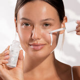 Bielenda Glaze & Glow Moisturising Brightening Ceramic Serum Glazed Skin Effect - finished result shown on a model's face