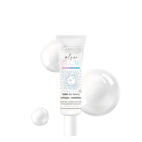 Bielenda Glaze & Glow Moisturising Brightening Face Cream Glazed Skin Effect - retail packaging on a white background