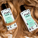 Bielenda Hair Coach Balancing Shampoo for Oily Scalp - product and colour result shown on hair