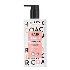 Bielenda Hair Coach Rebuilding Conditioner-Filler for Dry & Frizzy Hair (EXP 11/2026) - retail hair-care container isolated on a white background