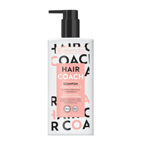 Bielenda Hair Coach Strengthening Shampoo for Weak & Falling Hair - retail hair-care container isolated on a white background