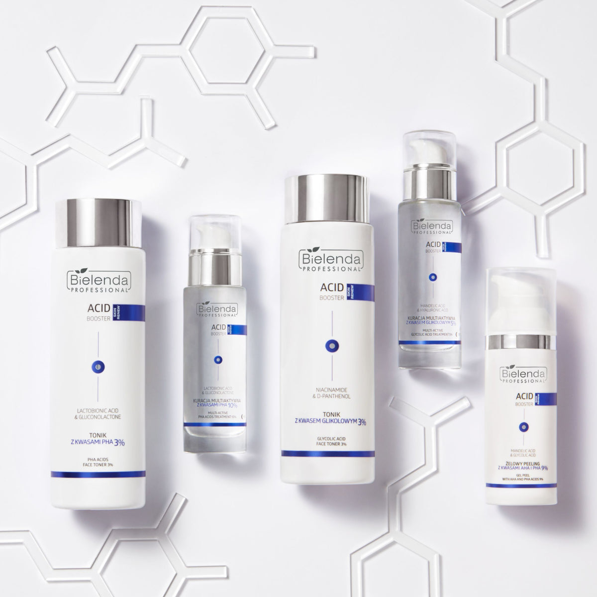 Bielenda Professional Acid Booster Multi Active Treatment with Glycolic Acid 5% - retail packaging on a white background