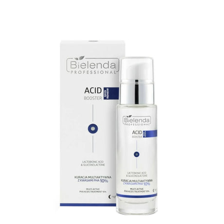 Bielenda Professional Acid Booster Multi Active Treatment with PHA Acids 10% - retail packaging on a white background