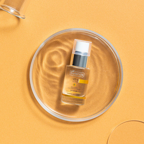 Bielenda Professional Anti-Oxidant Serum with Active Vitamin C 3% - finished result shown on a model's face