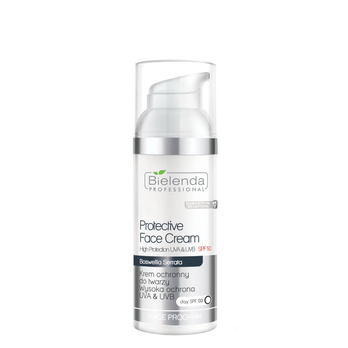 Bielenda Professional Protective Face Cream SPF50 - retail packaging on a white background