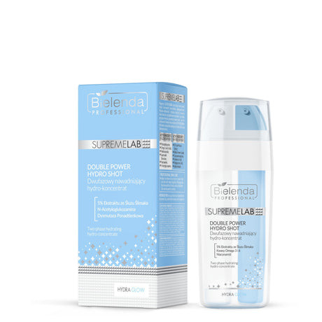 Bielenda Professional SupremeLab Hydra Glow Two-Phase Hydrating Concentrate - retail packaging on a white background