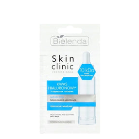 Bielenda Skin Clinic Hyaluronic Acid Moisturising & Soothing Face Mask - open cosmetic jar with its lid on a white background