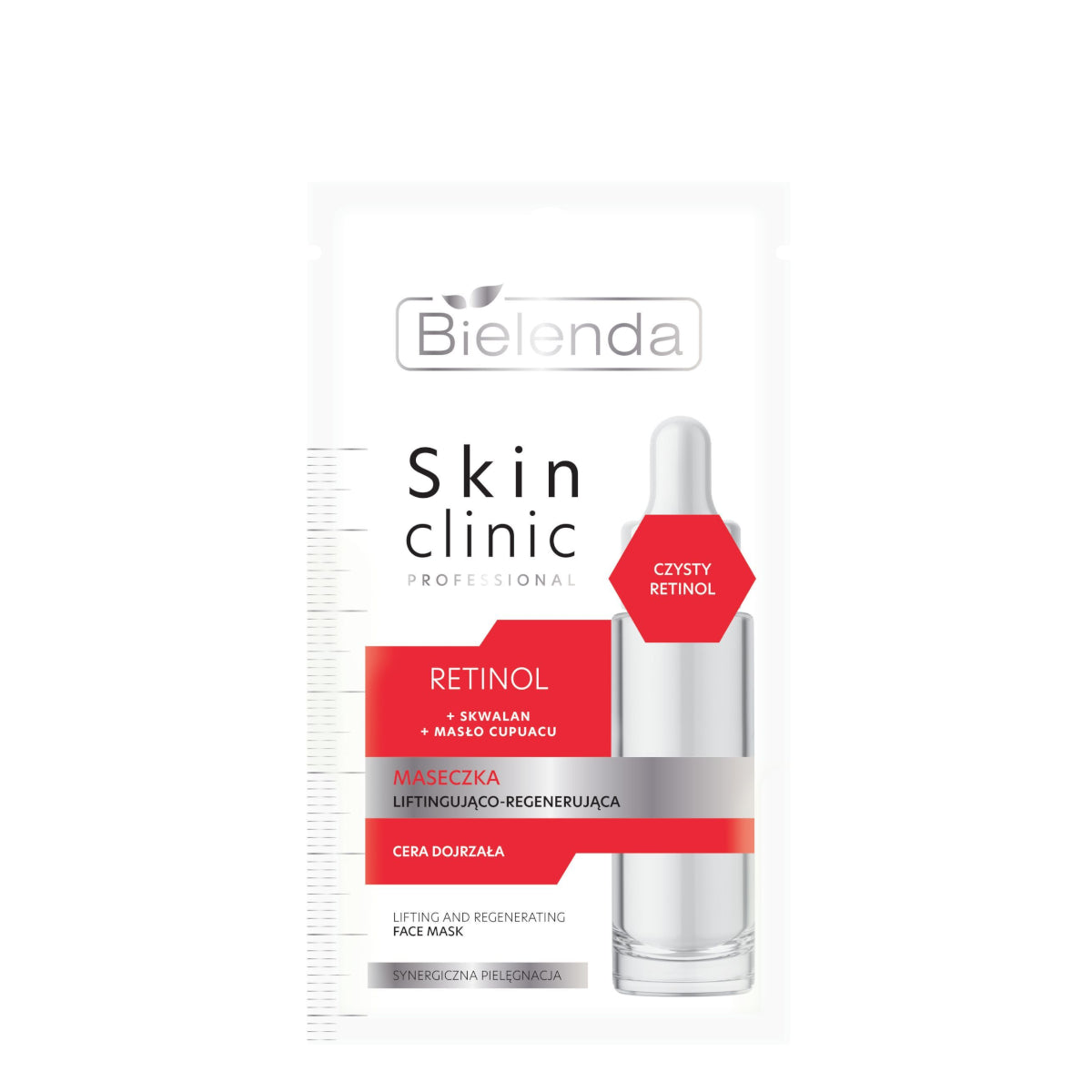 Bielenda Skin Clinic Lifting Retinol Face Mask - open cosmetic jar with its lid on a white background