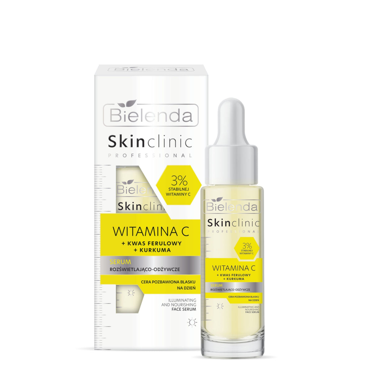 Bielenda Skin Clinic Vitamin C Brightening & Nourishing Serum - retail packaging on a white background