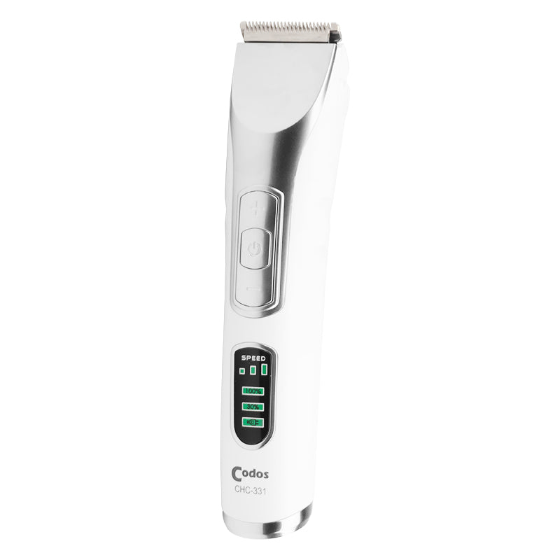 Codos Wireless Hair Trimmer WES-331 - clipper with comb attachments and accessories on a white background