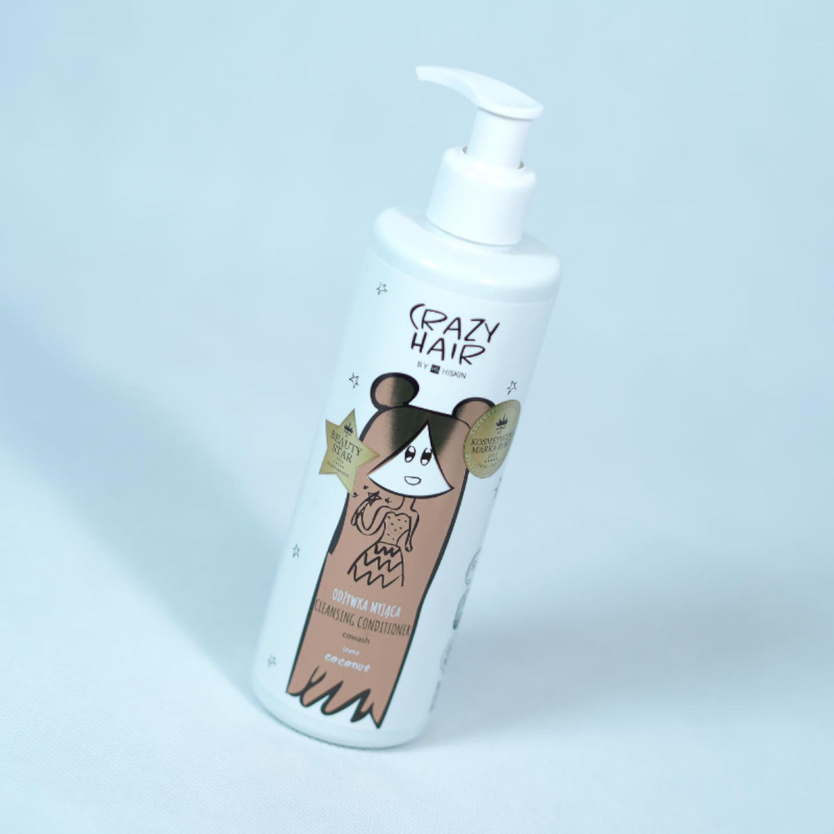 Crazy Hair Co-Wash Cleansing Conditioner Coconut - product and colour result shown on hair