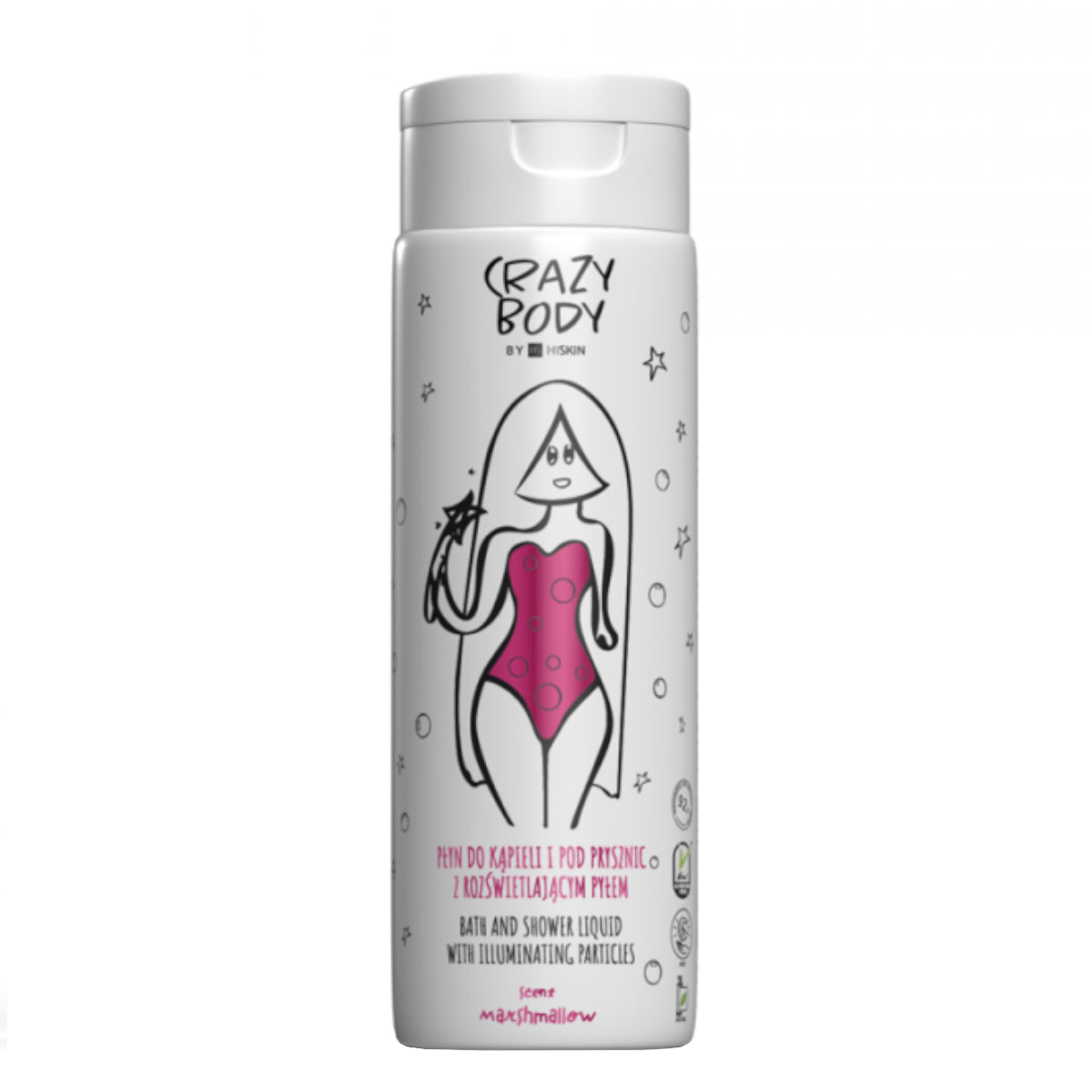Crazy Hair Crazy Body Illuminating Bath & Shower Liquid Marshmallow - isolated on a white background