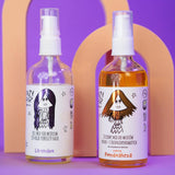 Crazy Hair Medium & High Porosity Hair Oiling Treatment Lavender - product displayed with its packaging on a dark background