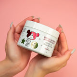 Crazy Hair Lamination Jelly Raspberry High Porosity Hair - product and colour result shown on hair