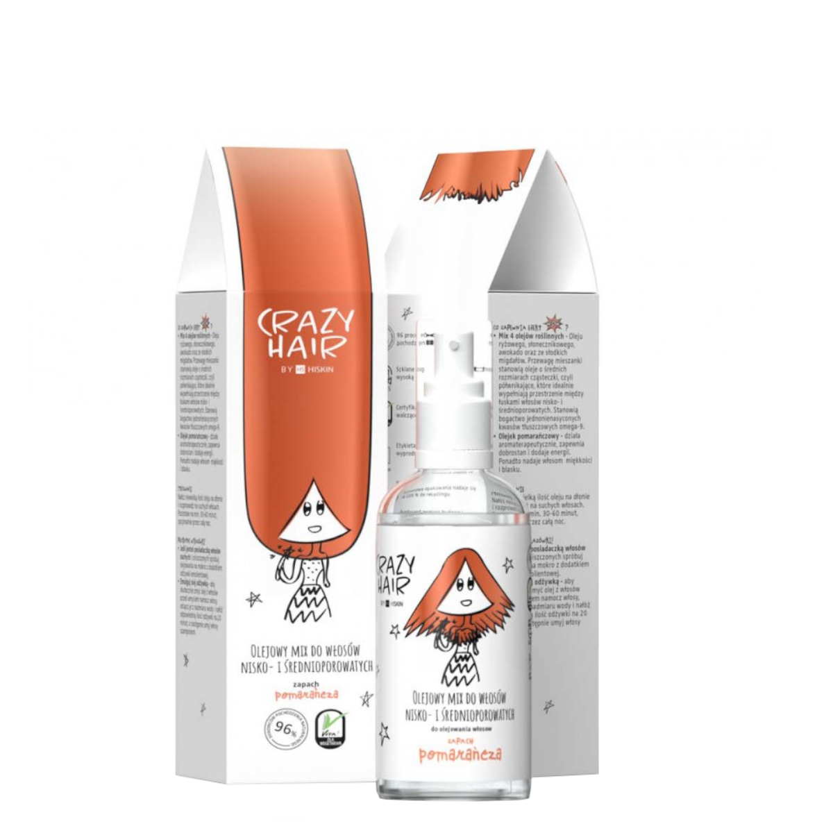 Crazy Hair Low & Medium Porosity Hair Oiling Treatment Orange (EXP 10/2026) - isolated on a white background