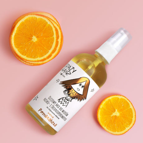Crazy Hair Low & Medium Porosity Hair Oiling Treatment Orange (EXP 10/2026) - product displayed with its packaging on a dark background