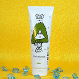Crazy Hair PEH Balance Emollient Hair Conditioner Banana - product and colour result shown on hair