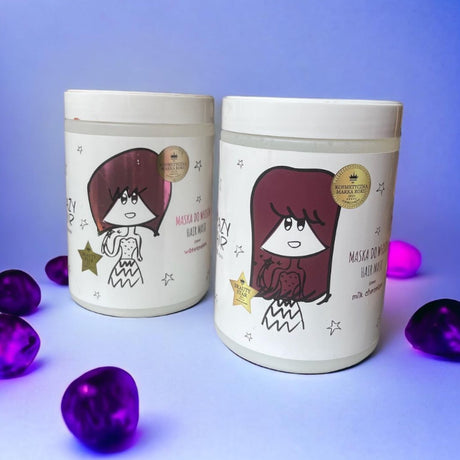 Crazy Hair PEH Balance Hair Mask Chocolate - product and colour result shown on hair