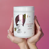 Crazy Hair PEH Balance Hair Mask Watermelon - product and colour result shown on hair