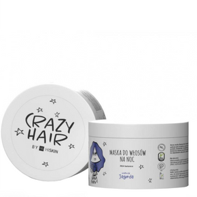Crazy Hair PEH Balance Hair Sleeping Mask Blueberry - retail hair-care container isolated on a white background
