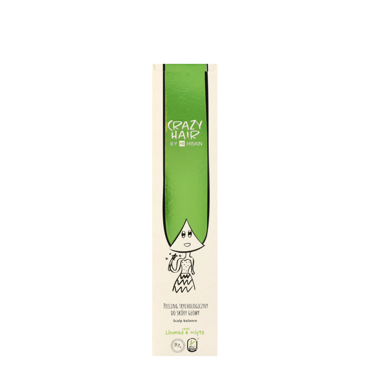 Crazy Hair Scalp Balance Trichological Scalp Scrub Lime & Mint (EXP 11/2026) - isolated on a white background