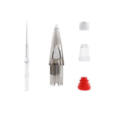 El Cartel Tattoo Cartridges 0.18mm 5RL Liner 10 pcs - disassembled cartridge with its individual components