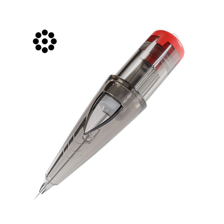 El Cartel Tattoo Cartridges 0.25mm 9RL Liner 10 pcs - single tattoo cartridge on a white background