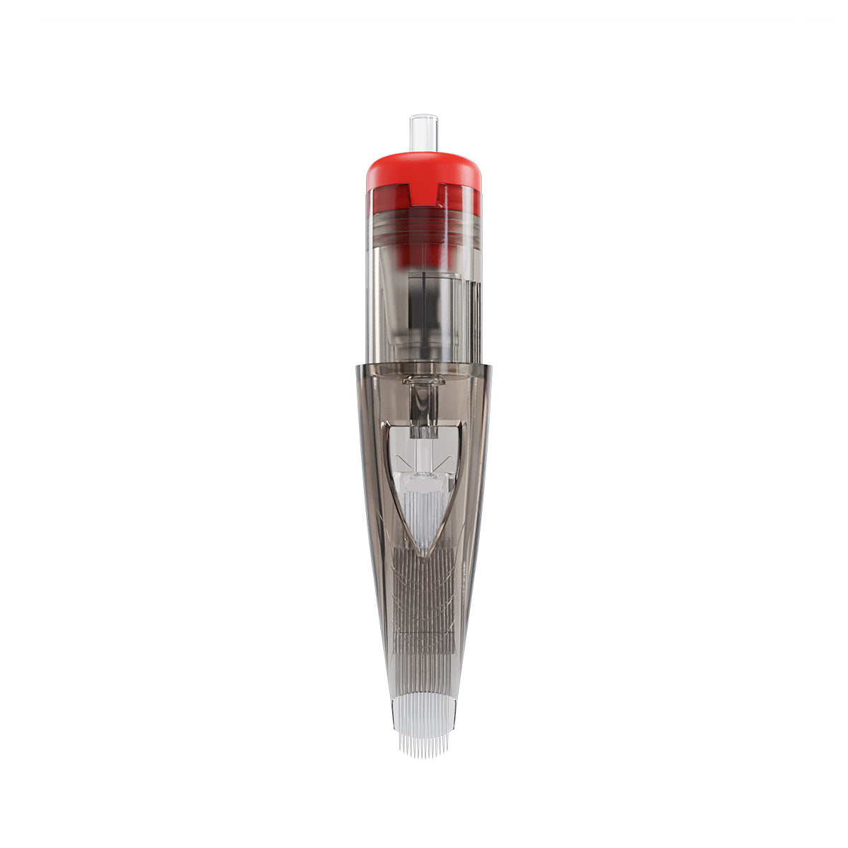 El Cartel Tattoo Cartridges 0.30mm 13 Soft Edge Magnum 10 pcs - cartridge shown beside the needle module