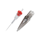 El Cartel Tattoo Cartridges 0.35mm 9RL Liner 10 pcs - cartridge shown beside the needle module