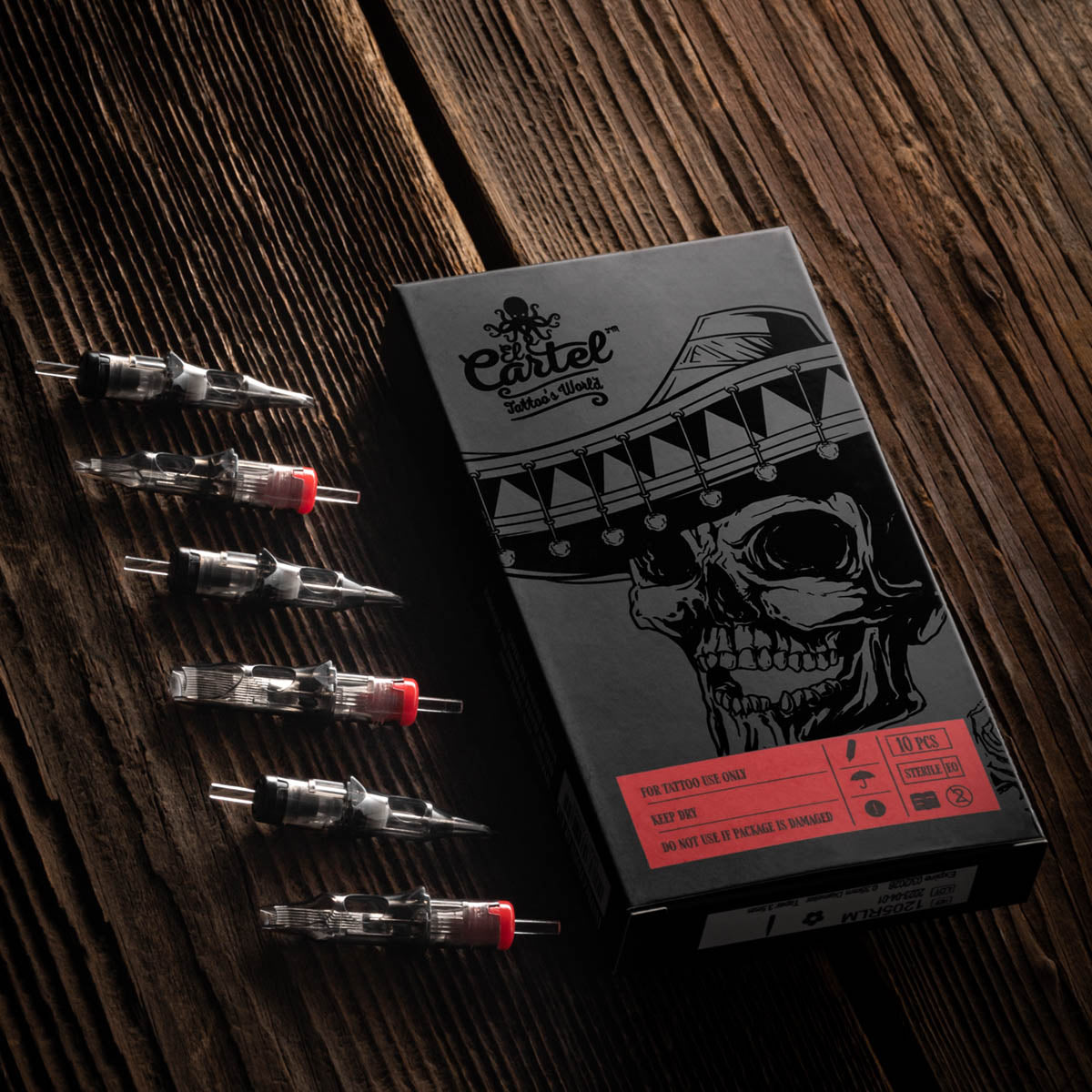 El Cartel Tattoo Cartridges V2 0.30mm 11RS 10 pcs - single cartridge shown from the front